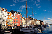 Dänemark,Nyhavn,Kopenhagen,Blick auf den Stadthafen