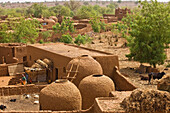 Niger,Zentralniger,Tahoa,vom Dach der weltberühmten Freitagsmoschee,Yaama Village,Luftaufnahme von Yaama Village