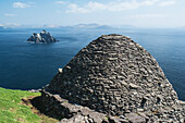 UK,Ireland,County Kerry,Skellig Islands,Beehive shelter on Skellig Michael