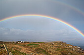 UK,Ireland,County Kerry,Rainbow over Ballinskelligs Bay