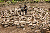 Ethiopia,South Western Ethiopia,Omo Valley,Southern Mursiland,Portrait of Mursi boy,Dirikoro