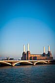 UK,England,View of Battersea Power Station from Chelsea Bridge,London