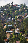 Nordäthiopien,Luftaufnahme des Dorfes,Lalibela