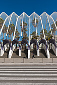 View Of Umbracle And Palm Trees In Ciudad De Las Artes Y Las Ciencias (City Of Arts And Sciences),Valencia,Spain