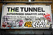 Graffiti Tunnel At Leake Street,Lambeth,London,England,Uk