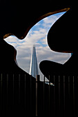 View Of Shard Through Public Art,London,England,Uk