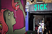 Straßenkunst in der Redchurch Street,Shoreditch,London,England,Uk