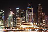 Stadtbild bei Nacht,Singapur Stadt,Singapur