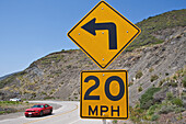 Geschwindigkeitsbegrenzungsschild,Kalifornien,USA