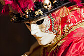 Person In Venetian Costume During Venice Carnival,Venice,Italy