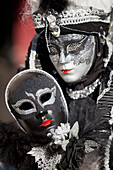 Person In Venetian Costume During Venice Carnival,Venice,Italy