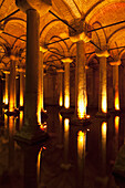 The Inside Of Basilica Cistern In Sultanahmet,Istanbul,Turkey