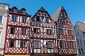 Fachwerkhäuser auf dem Marktplatz,Trier,Rheinland-Pfaltz,Deutschland