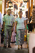 Western Couple Walking Through The Spice Souk,Dubai,United Arab Emirates