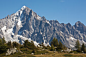 Der Mont Blanc und das Chamonix-Mont-Blanc-Tal, Frankreich