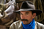 Close-up portrait of a man dressed in western attire at Kings Canyon National Park,California,United States of America