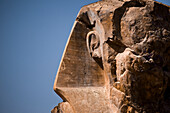 Teil des Kopfes des Kolosses von Memnon, Luxor, Ägypten