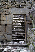 Doorway at Machu Picchu,Machu Picchu,Peru