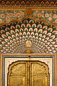 Gold plated doors at City Palace,Jaipur,Jaipur,Rajasthan State,India