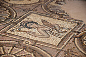 Byzantine mosaic in Petra Church,a Byzantine church,Jordan