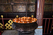 Yak butter candles burning in Jokhang Temple Monastery,Lhasa,Tibet,China