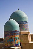 Doppelkuppel-Moschee in Shah-I-Zinda, Samarkand, Usbekistan