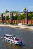 Tour Boat on Moscow River,The Kremlin,Moscow,Russia