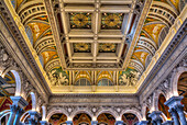 Decke und Wände, Library of Congress, Washington D.C., Vereinigte Staaten von Amerika