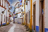 Cobbled streets of Obidos,Portugal,Obidos,Portugal