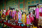 Figures of Nat spirits at Mount Popa,Bago Yoma Mountains,on the Myingyan plains,Myanmar-Burma,Mandalay,Myanmar