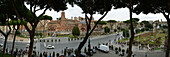 Panorama of Trajan's Market from Palazzo Venezia in Rome,Rome,Italy