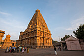 Brihadishvara, Tempelkomplex aus der Chola-Zeit, gewidmet der Hindu-Gottheit Lord Shiva, Thanjavur, Tamil Nadu, Indien