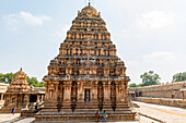 Der Airavatesvara-Tempelkomplex aus der dravidischen Chola-Zeit in Darasuram, Tamil Nadu, Indien, Darasuram, Tamil Nadu, Indien