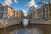 Brücke auf der Herengracht,'Fünf-Brücken-Ansicht' in Amsterdam,Amsterdam,Nord-Holland,Niederlande