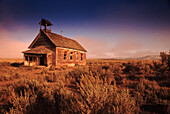 Old abandoned schoolhouse in the countryside,Burns,Oregon,United States of America