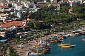 Blick auf Alanya,Türkei von der Festung,Alanya,Provinz Antalya,Türkei