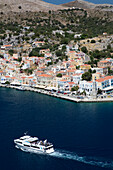 Boote im Hafen von Gialos auf der Insel Symi (Simi),Dodekanes-Inselgruppe,Griechenland,Gialos,Symi,Dodekanes,Griechenland