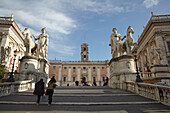 Stufen hinauf zur Piazza Campidoglio im Zentrum von Rom, Italien, Rom, Italien.