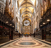 Ornate interior of Durham Cathedral,Durham,England