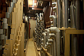 Parts of the massive pipe organ at the Auckland Town Hall in New Zealand,Auckland,New Zealand