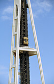 An elevator climbs Seattle's Space Needle,Seattle,Washington,United States of America