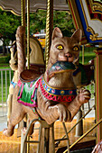 A cat-shaped carousel ride in the Boston Common,the oldest public park in the United States of America.,Boston Common,Boston,Massachusetts.