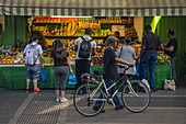 Fruit and vegetables stall in Brixton Market,Electric Avenue,Brixton,London,UK,London,English