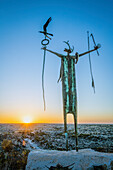 Shaman sculpture in Seminole Canyon State Park and Historic Site,Texas,USA,Comstock,Texas,United States of America