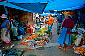Locals sell produce at the aptly named town of Newmarket,Newmarket,Jamaica