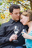 Couple Drinking Sparkling Water