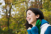Woman Outdoors in Autumn