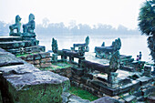 Morning Mist Over Sras Srang,Angkor,Cambodia