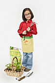 Girl with Gardening Tools