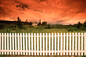 Picket Fence near Advocate Harbor Bay of Fundy,Nova Scotia,Canada